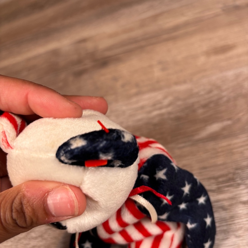 TY Beanie Babies Spangle Set of 2 Vintage Stars and‎ Stripes Bears - Picture 12 of 16